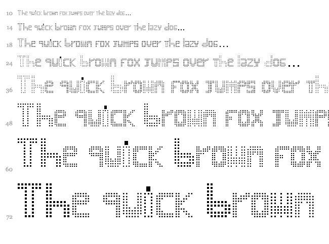 Led Bus font waterfall